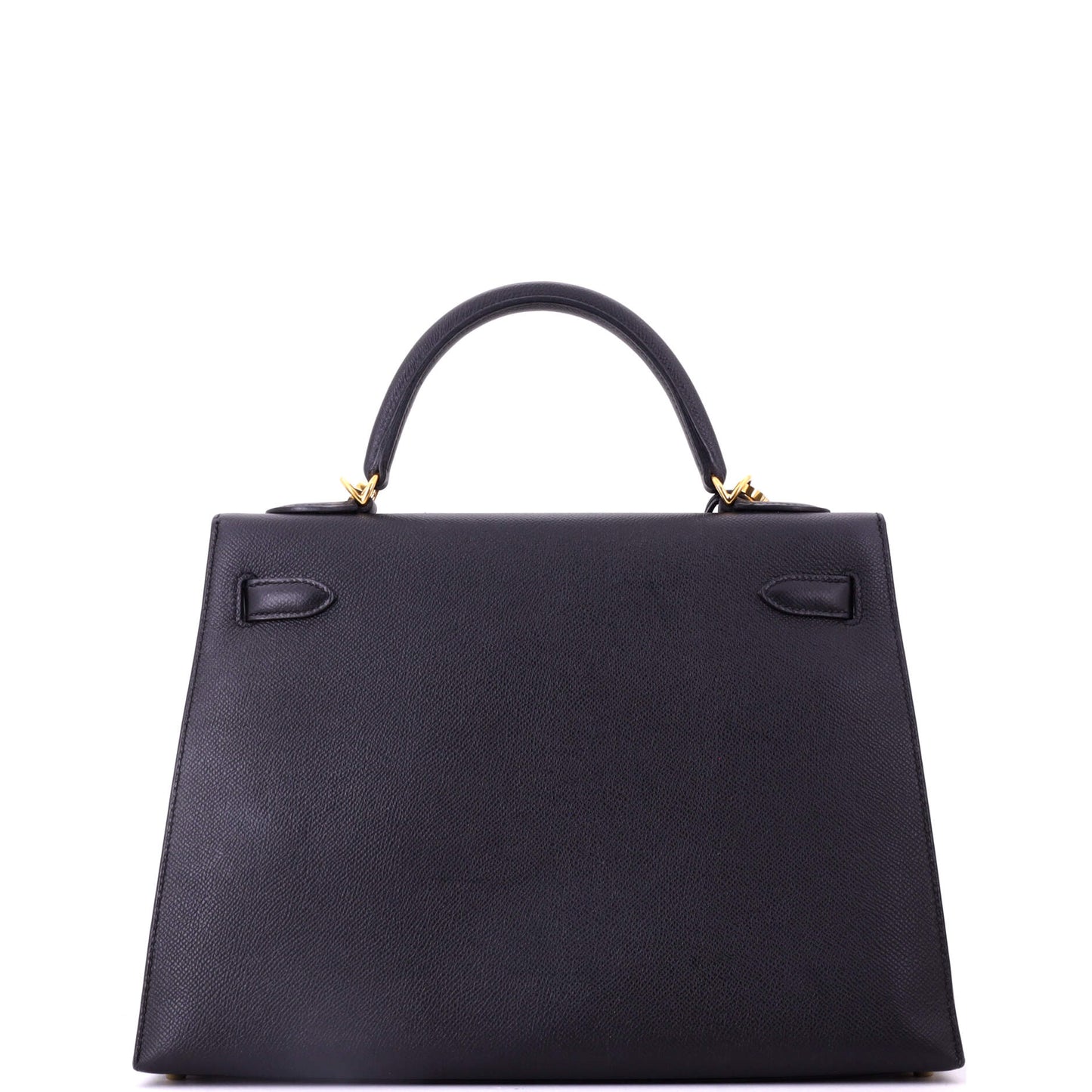 Kelly Handbag Noir Epsom with Gold Hardware 32