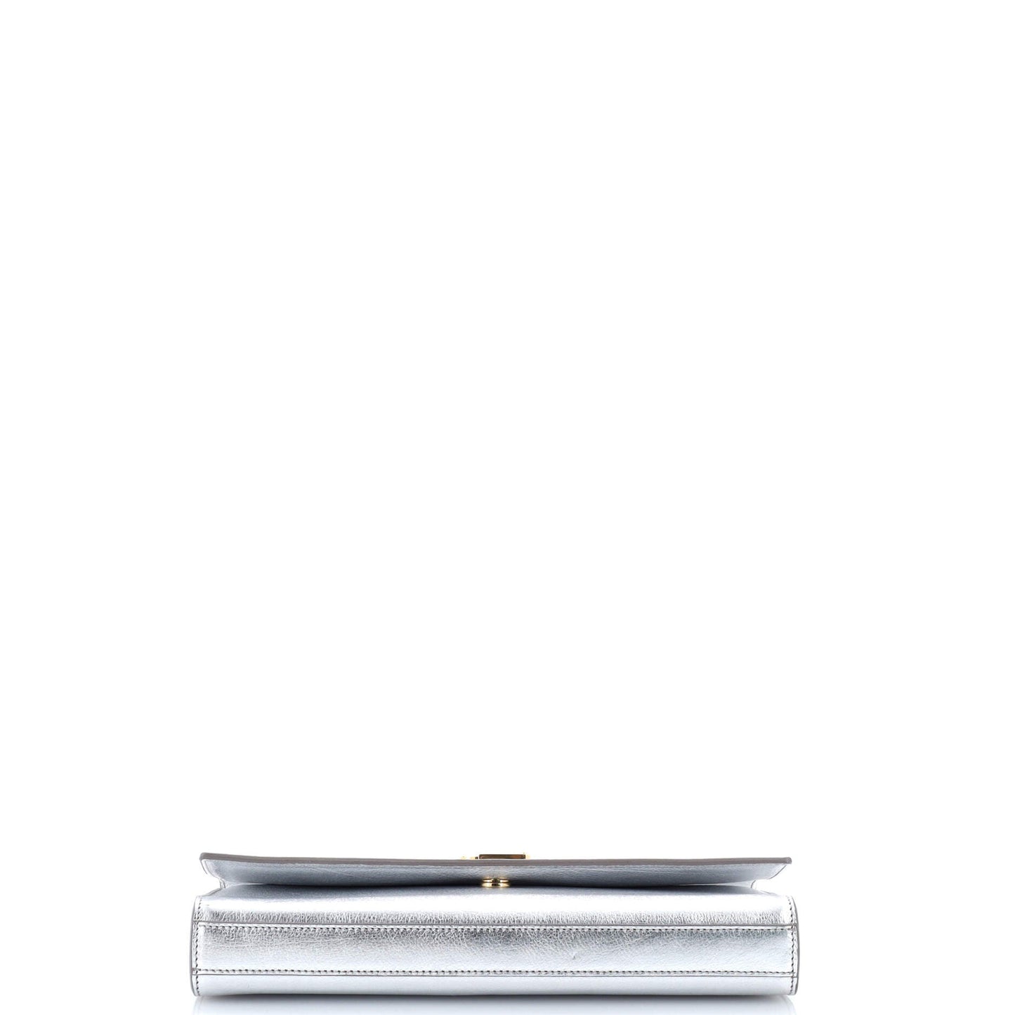 Classic Monogram Clutch Metallic Calfskin Long