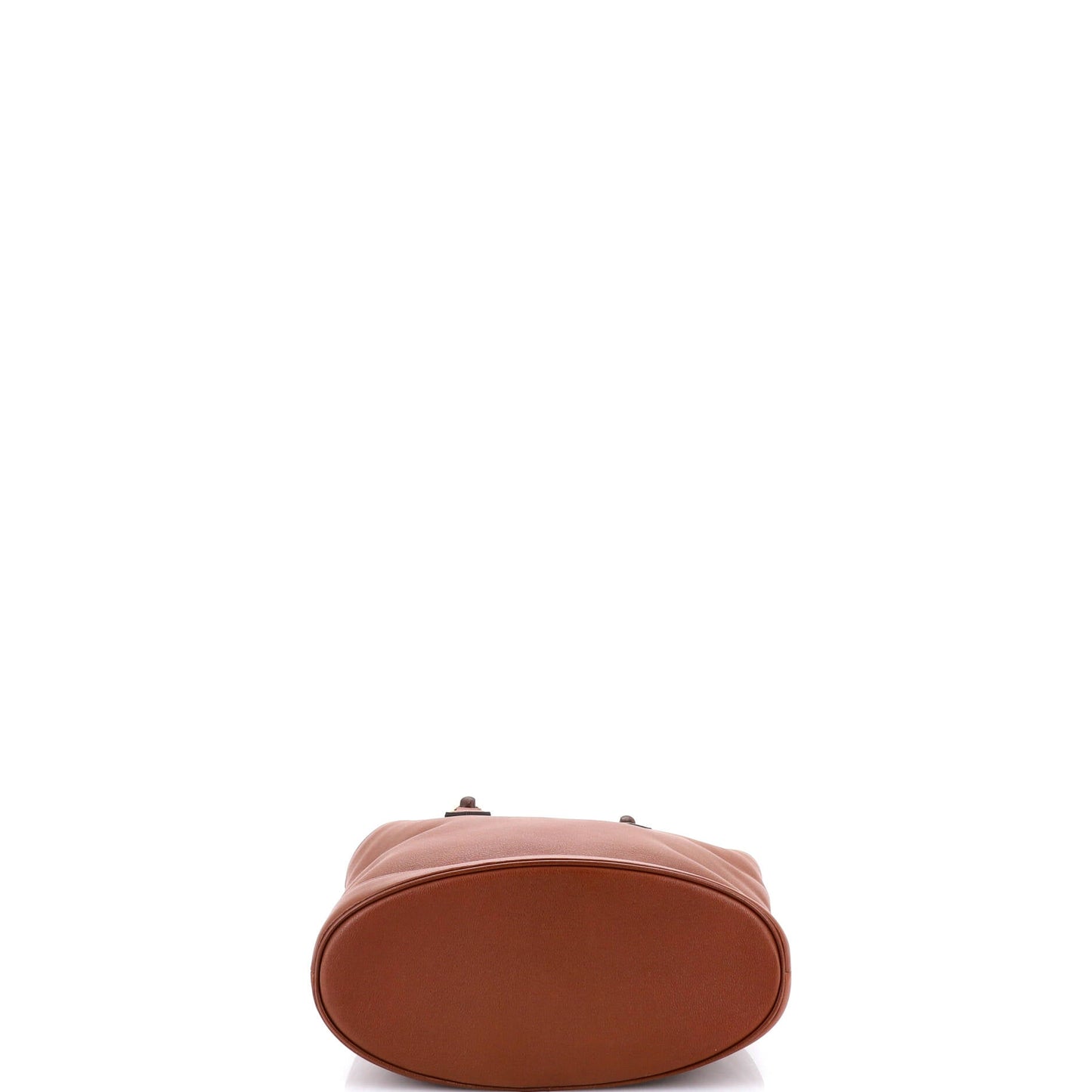 Diana Bamboo Handle Round Tote Leather Medium