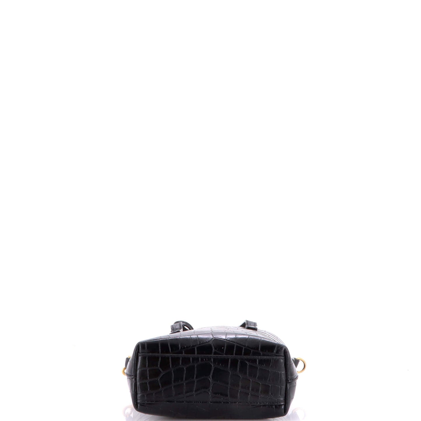 Shopper Tote Crocodile Embossed Leather Mini Toy