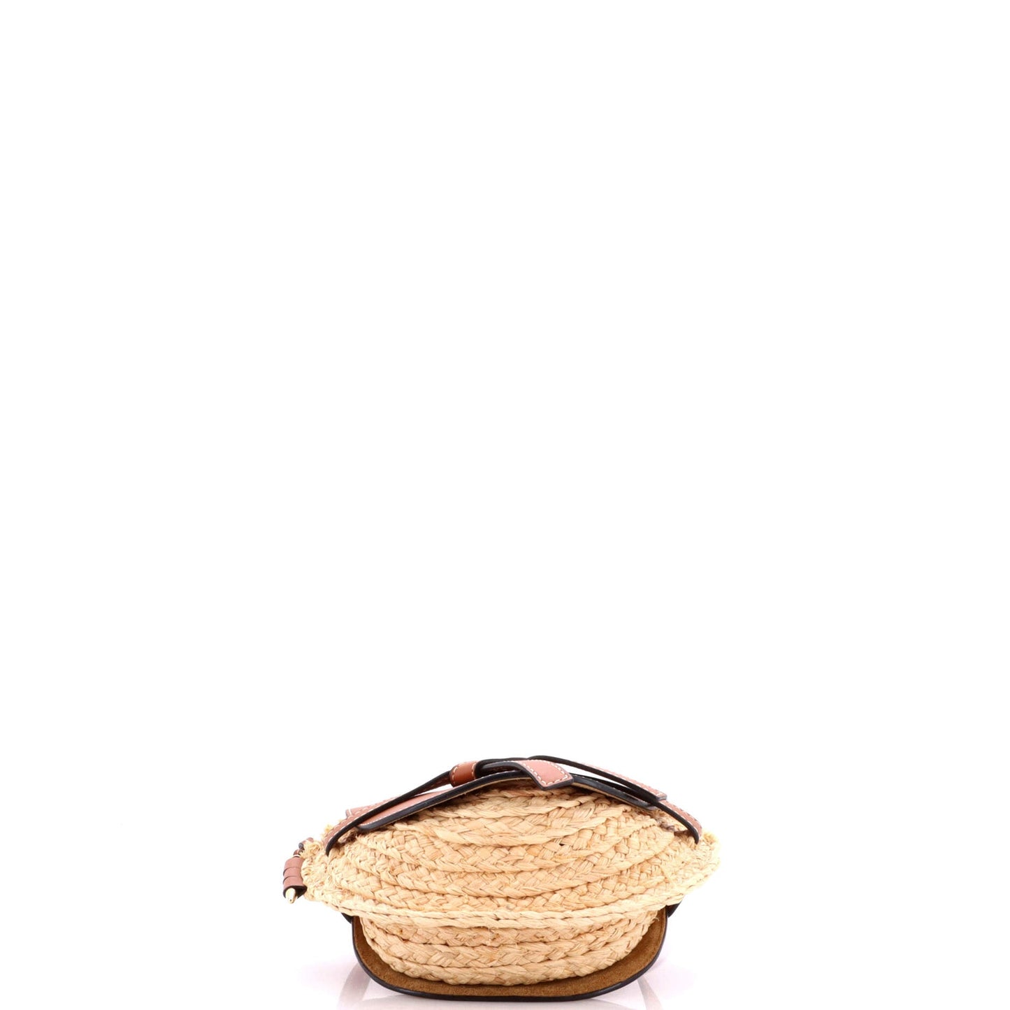 Gate Leather Shoulder Leather with Raffia Mini