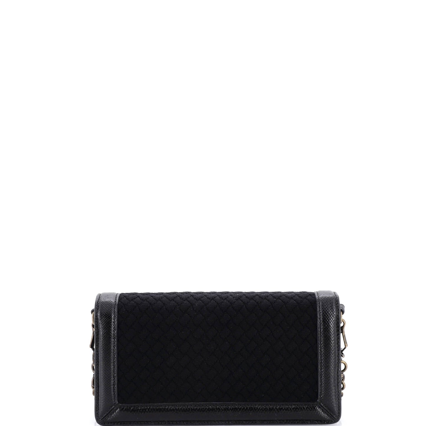 Olimpia Knot Flap Bag Intrecciato Wool with Snakeskin Medium