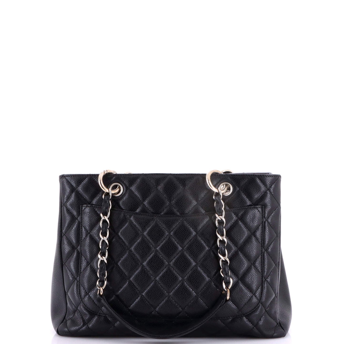 Grand Shopping Tote Quilted Caviar