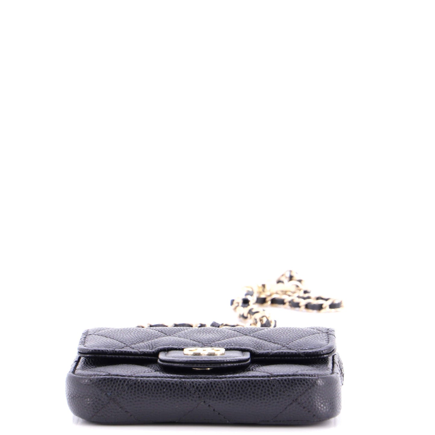 Classic Flap Chain Belt Bag Quilted Caviar Mini