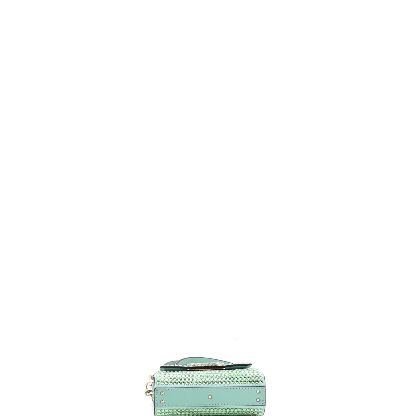 VSling Top Handle Bag Crystal Embellished Leather Micro