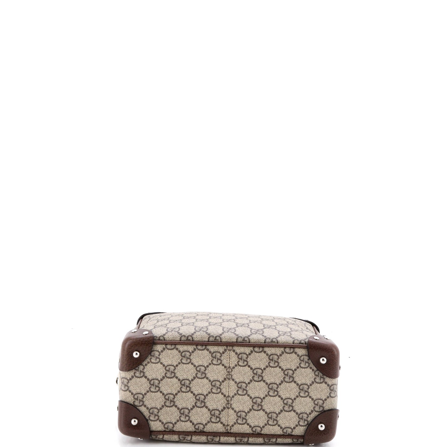 Trunk Shoulder Bag GG Coated Canvas with Studded Leather