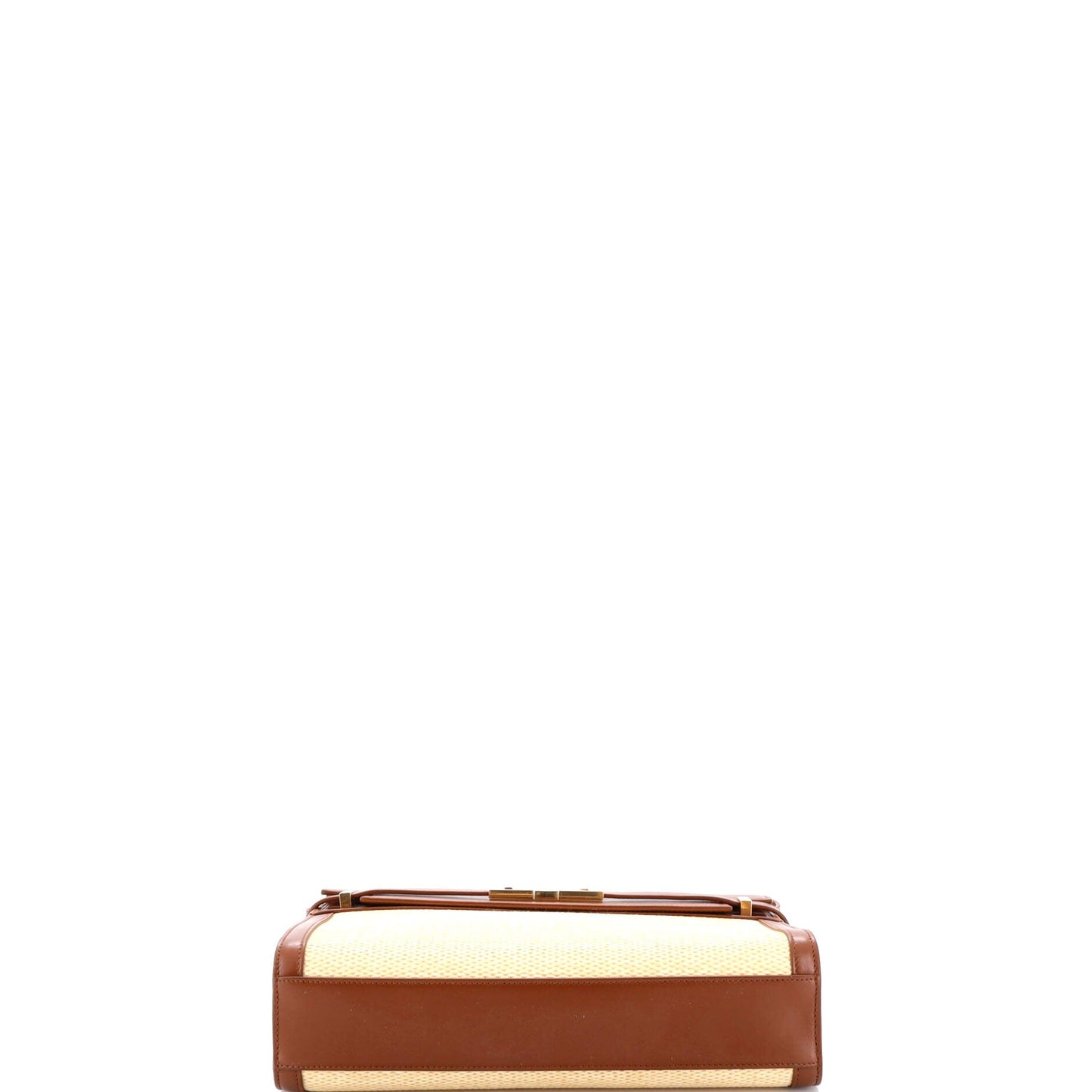 Manhattan Shoulder Bag Woven Raffia with Leather Medium