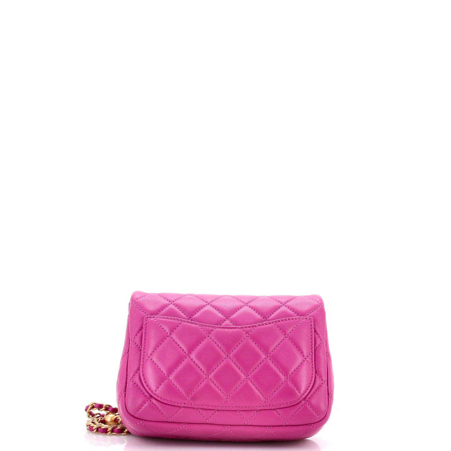 Pearl Crush Square Flap Bag Quilted Lambskin Mini