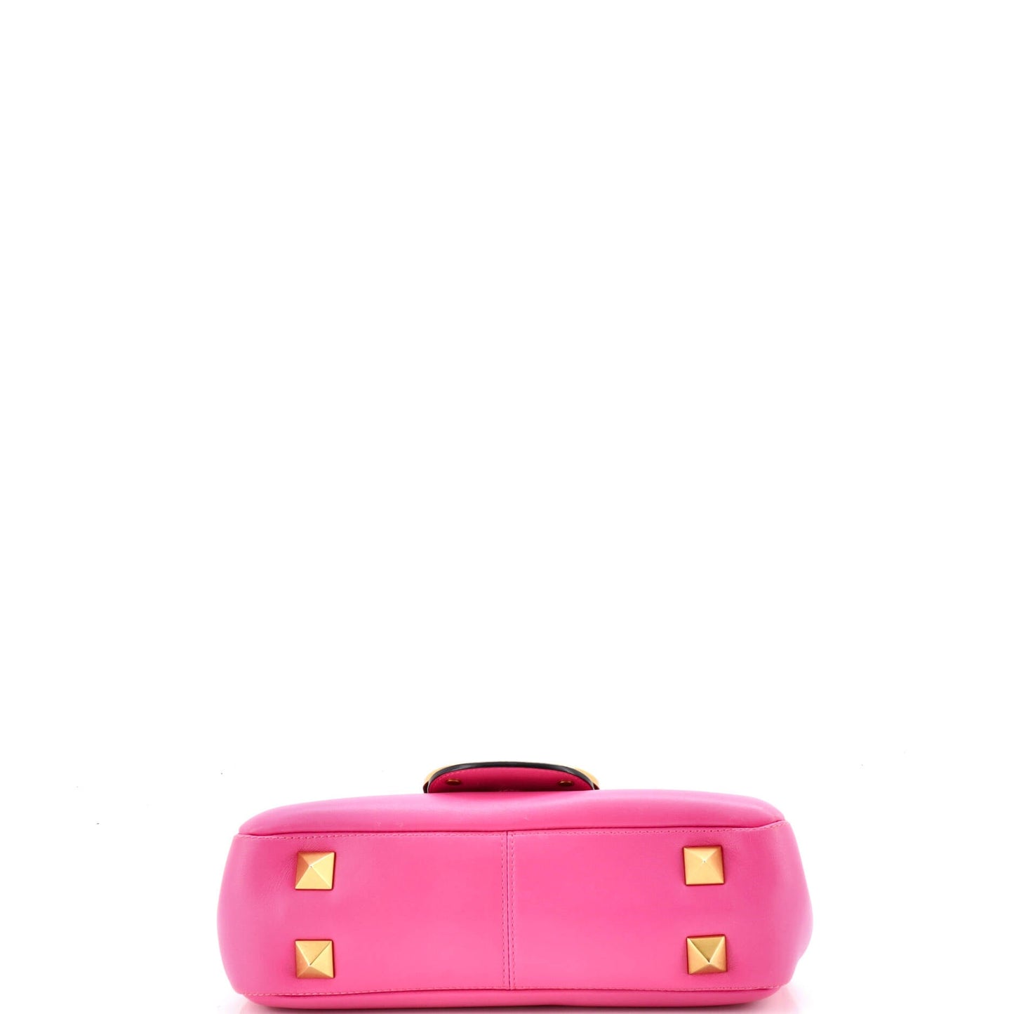 Stud Sign Shoulder Bag Leather