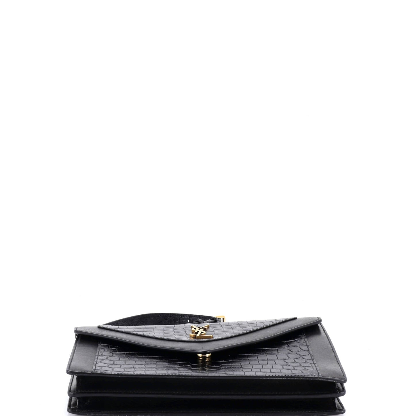 Gaby Envelope Satchel Crocodile Embossed Leather