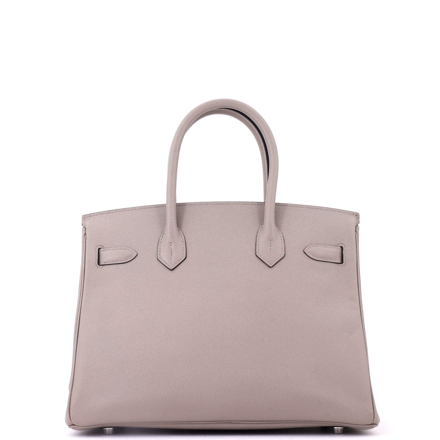 Birkin Handbag Grey Epsom with Palladium Hardware 30