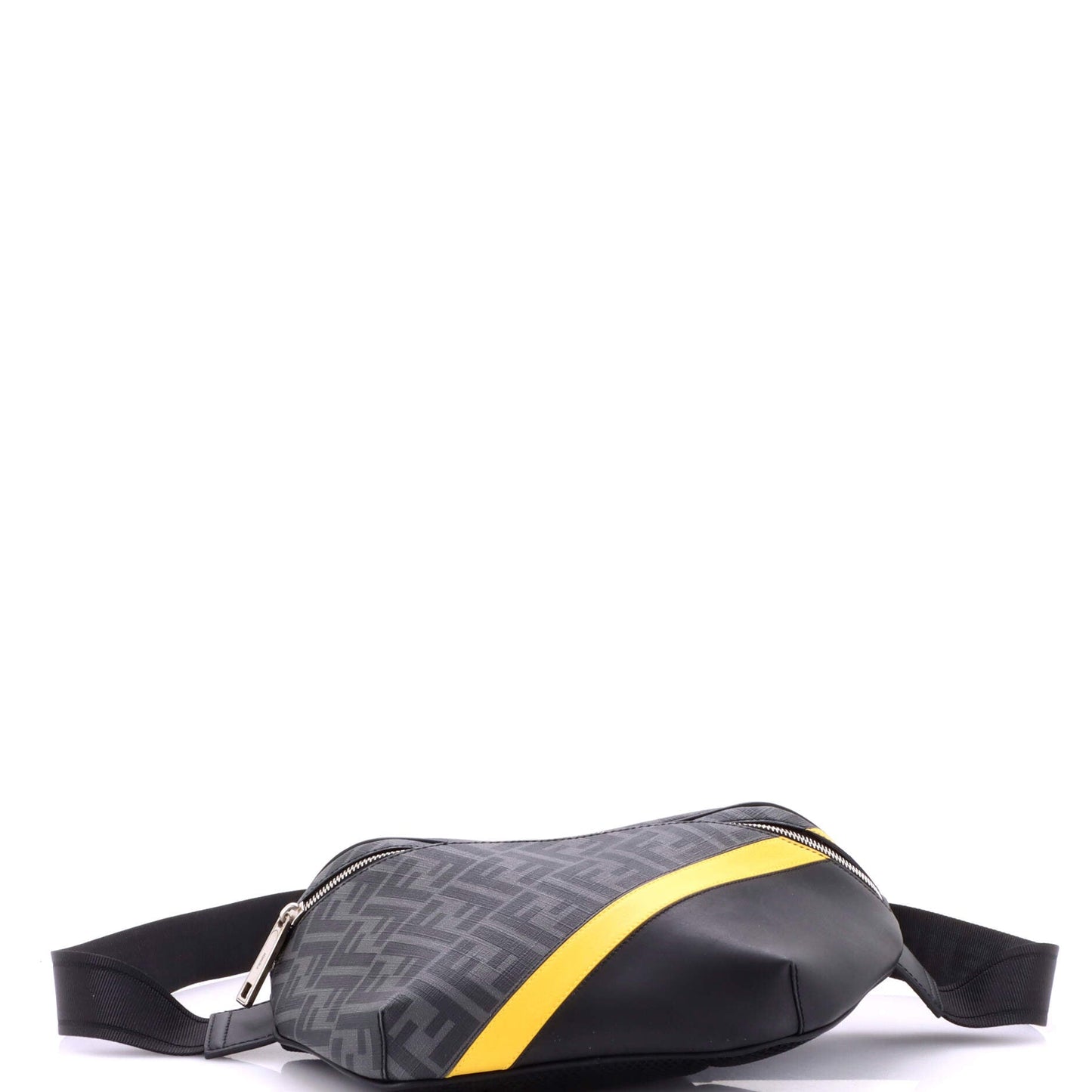 Zip Belt Bag Zucca Coated Canvas and Leather