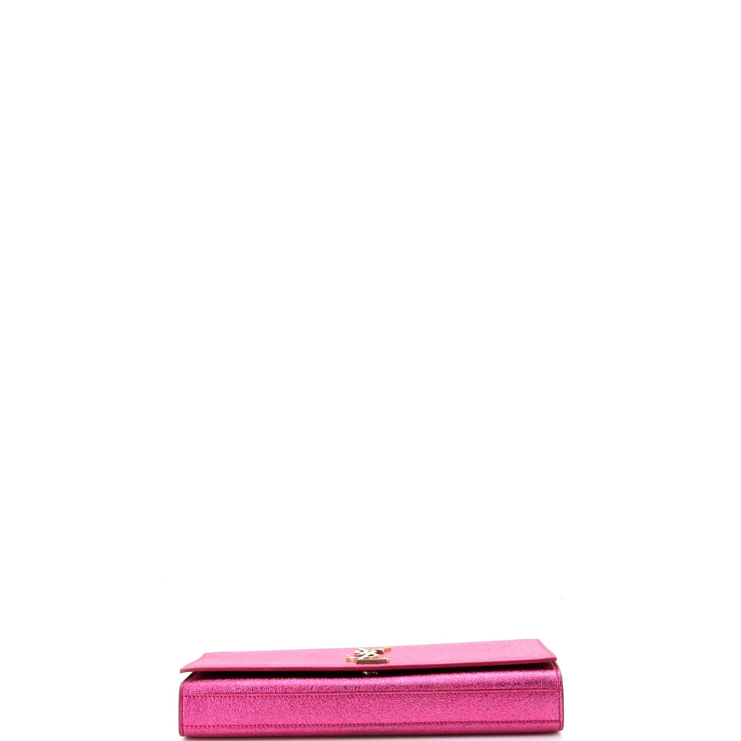 Classic Monogram Clutch Metallic Calfskin Long