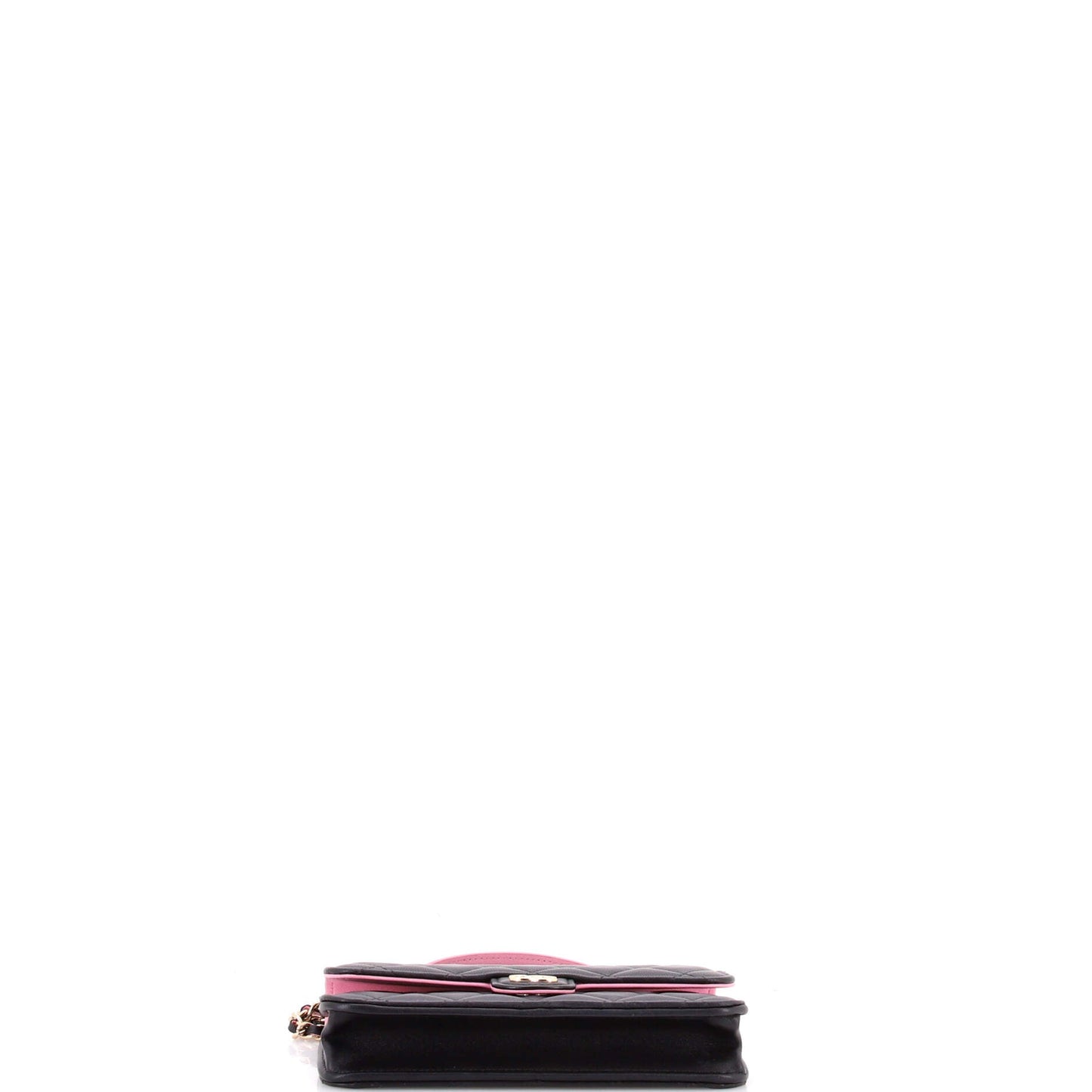 Classic Top Handle Flap Phone Holder with Chain Quilted Lambskin