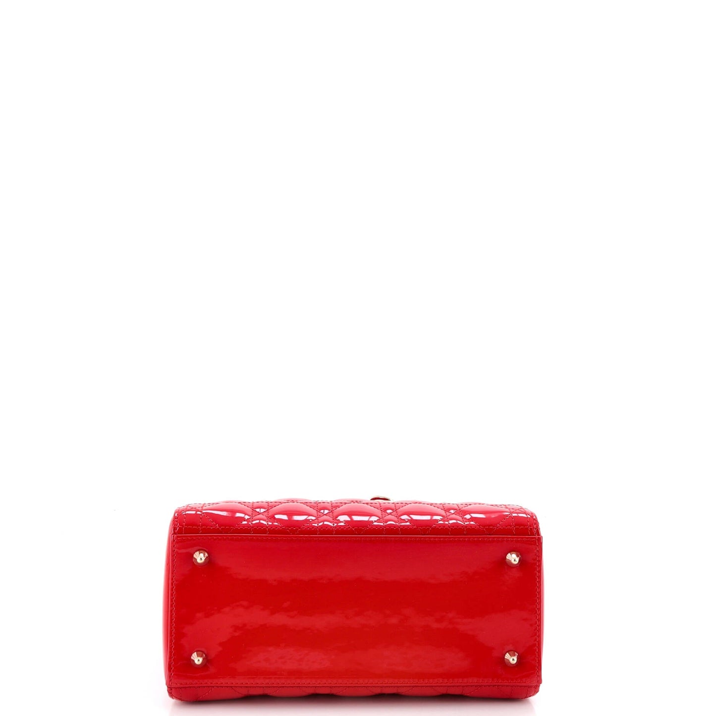 Lady Dior Bag Cannage Quilt Patent Medium