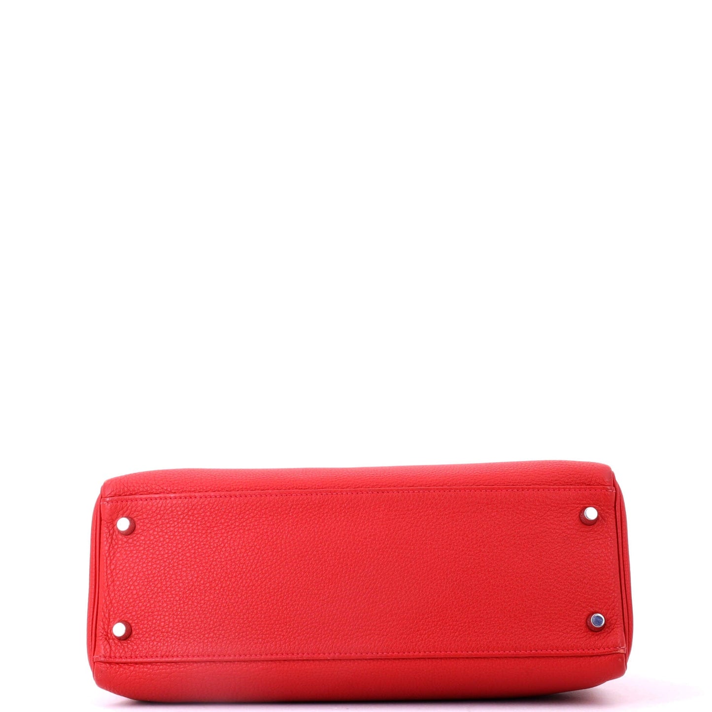 Kelly Handbag Rouge Piment Togo with Palladium Hardware 32