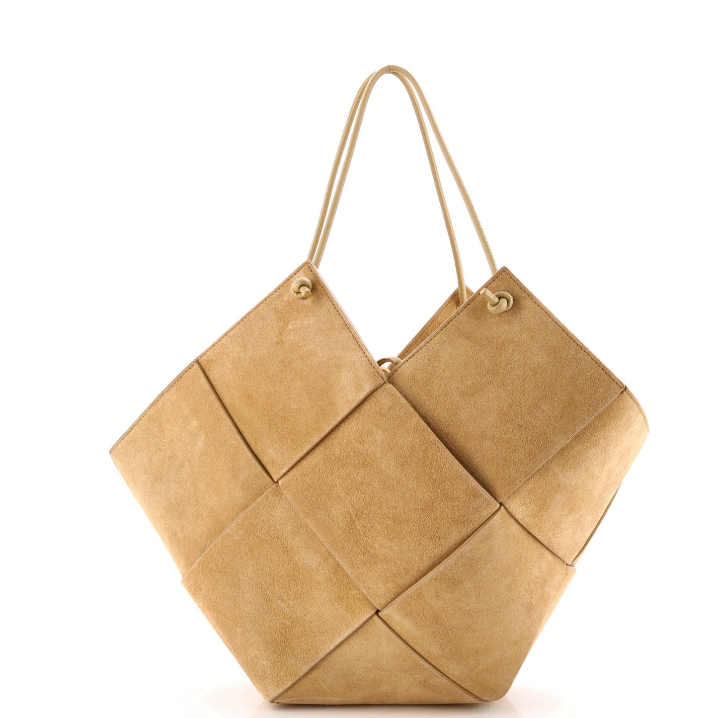 Flower Basket Tote Maxi Intrecciato Suede Medium