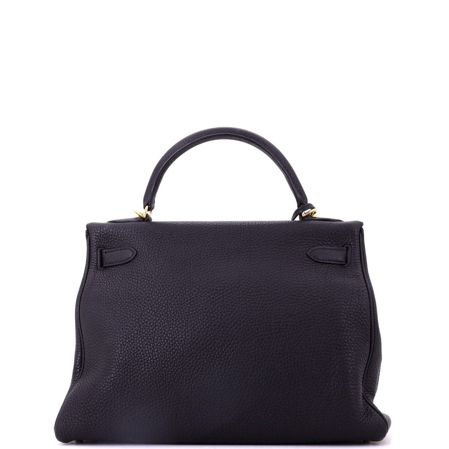 Kelly Handbag Noir Togo with Gold Hardware 32
