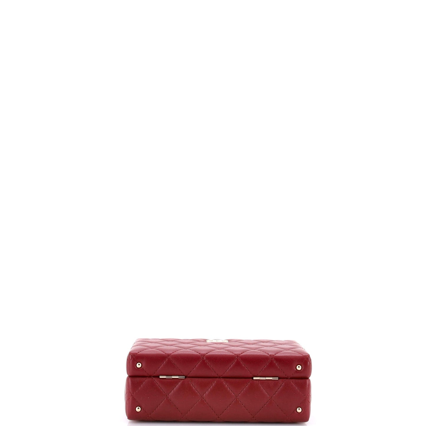 Top Handle Box Bag Quilted Lambskin Small