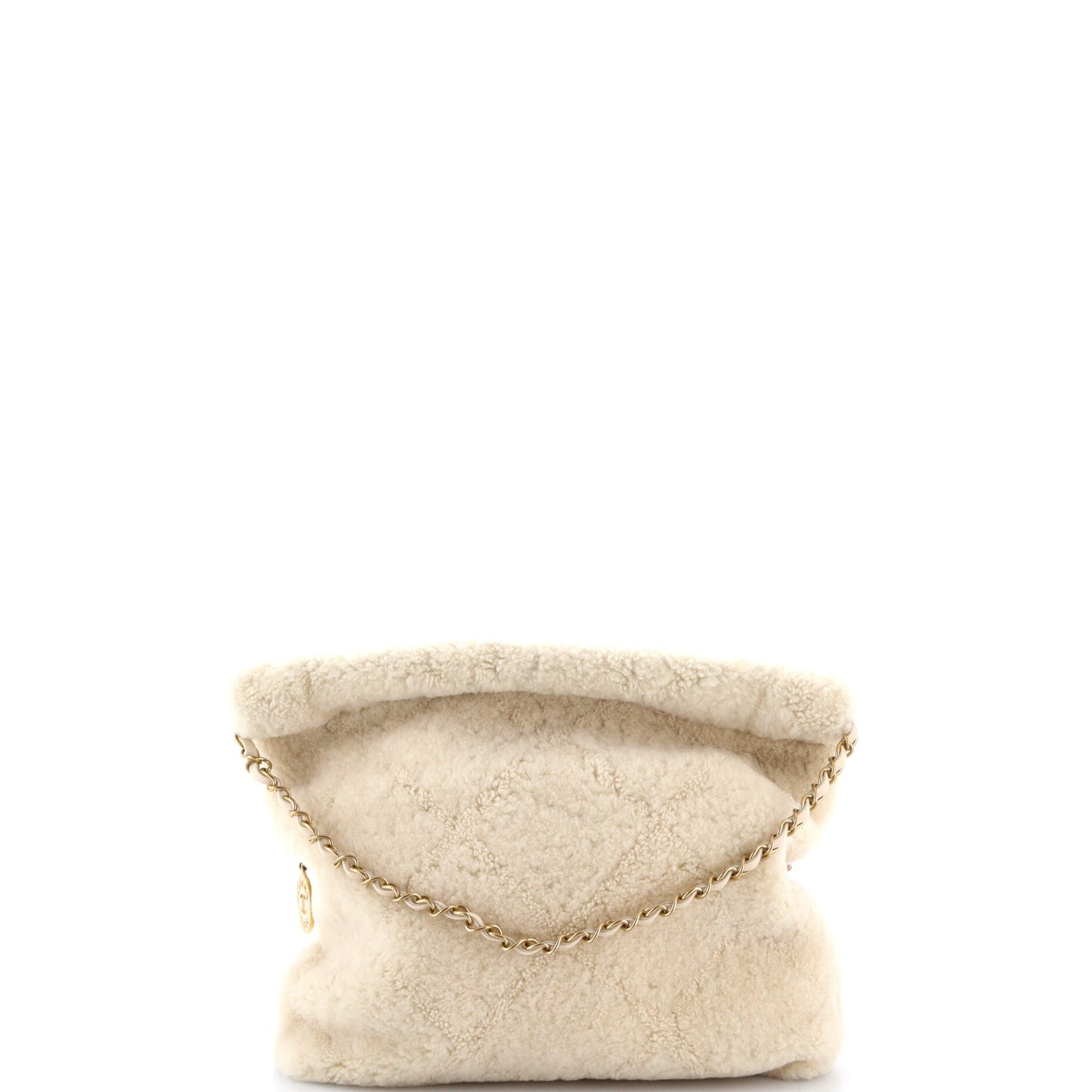 22 Chain Hobo Quilted Shearling Small
