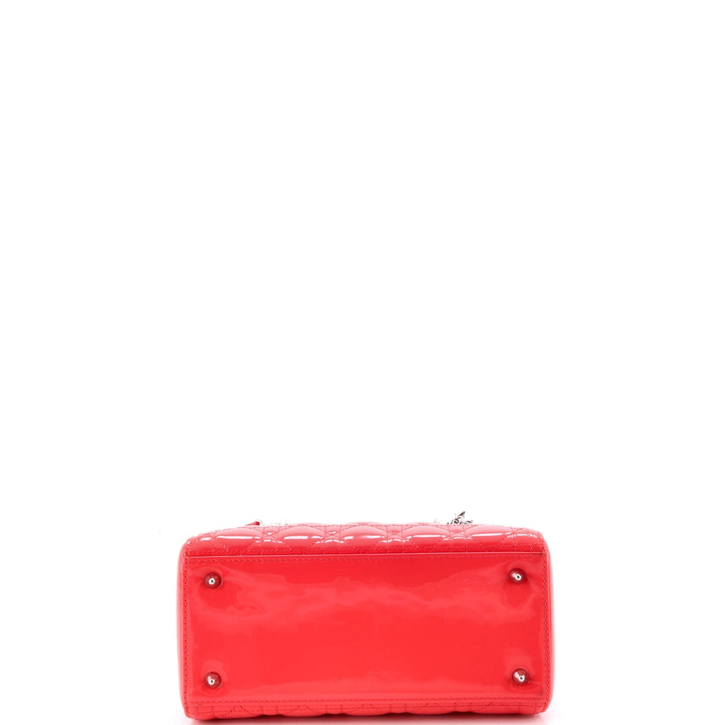 Lady Dior Bag Cannage Quilt Patent Medium