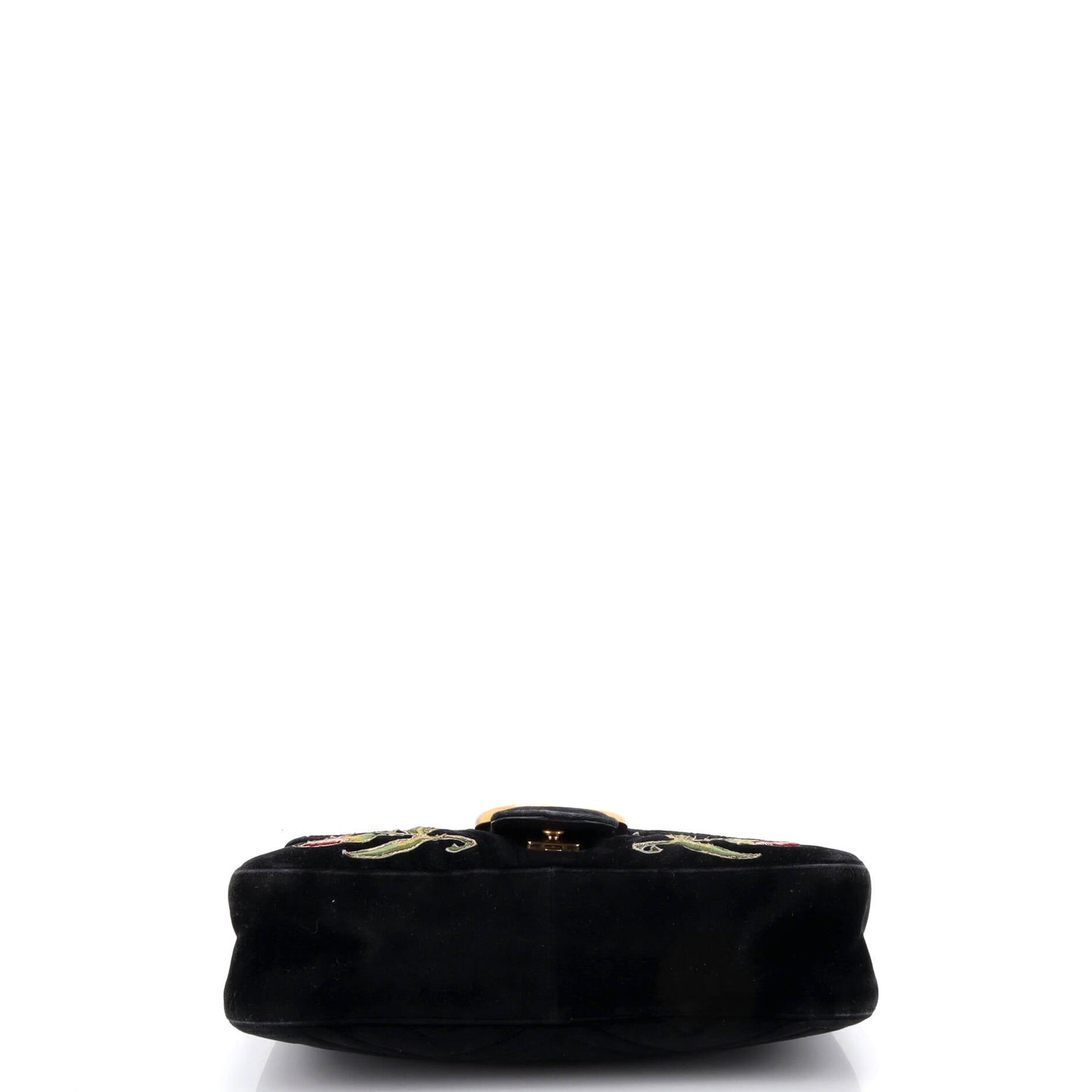 GG Marmont Flap Bag Embroidered Matelasse Velvet Medium