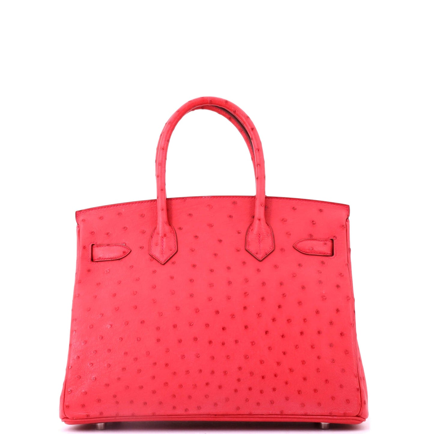 Birkin Handbag Bougainvillier Ostrich with Palladium Hardware 30