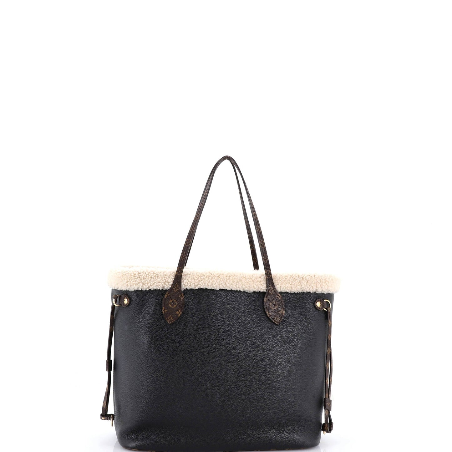 Neverfull NM Tote Leather and Monogram Teddy Shearling MM