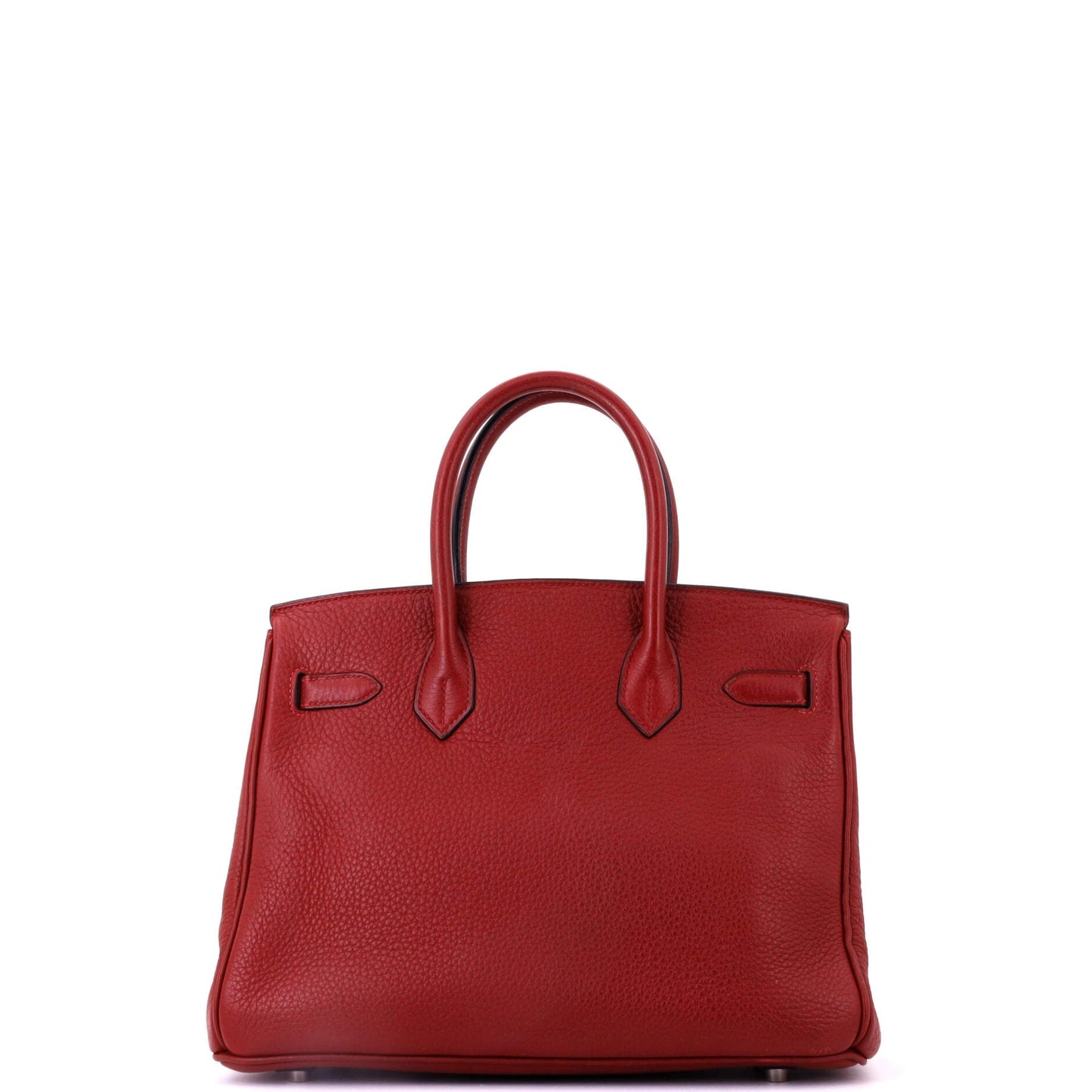 Birkin Handbag Rouge H Clemence with Palladium Hardware 30