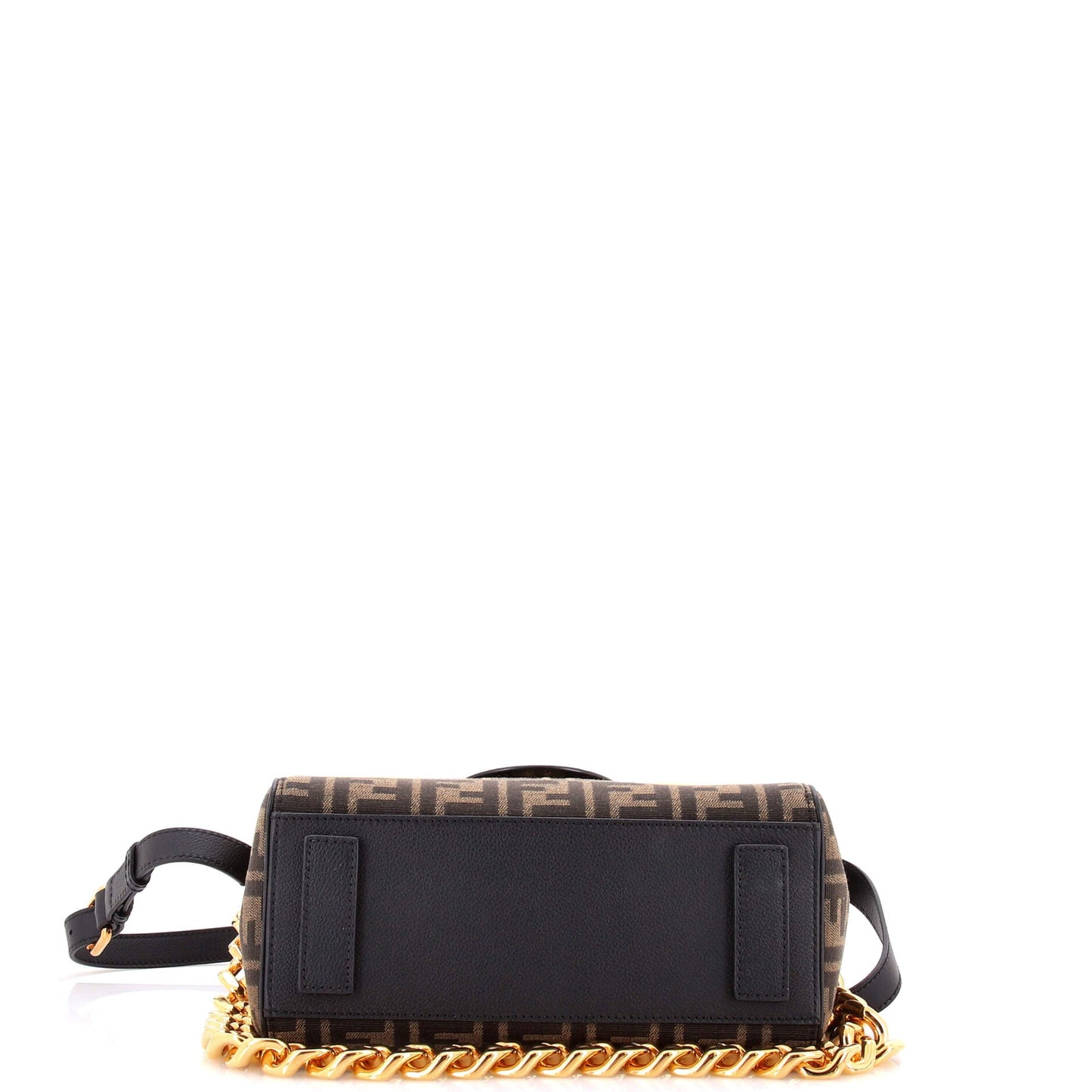 x Fendi Fendace La Medusa Top Handle Bag Zucca Canvas and Leather Medium