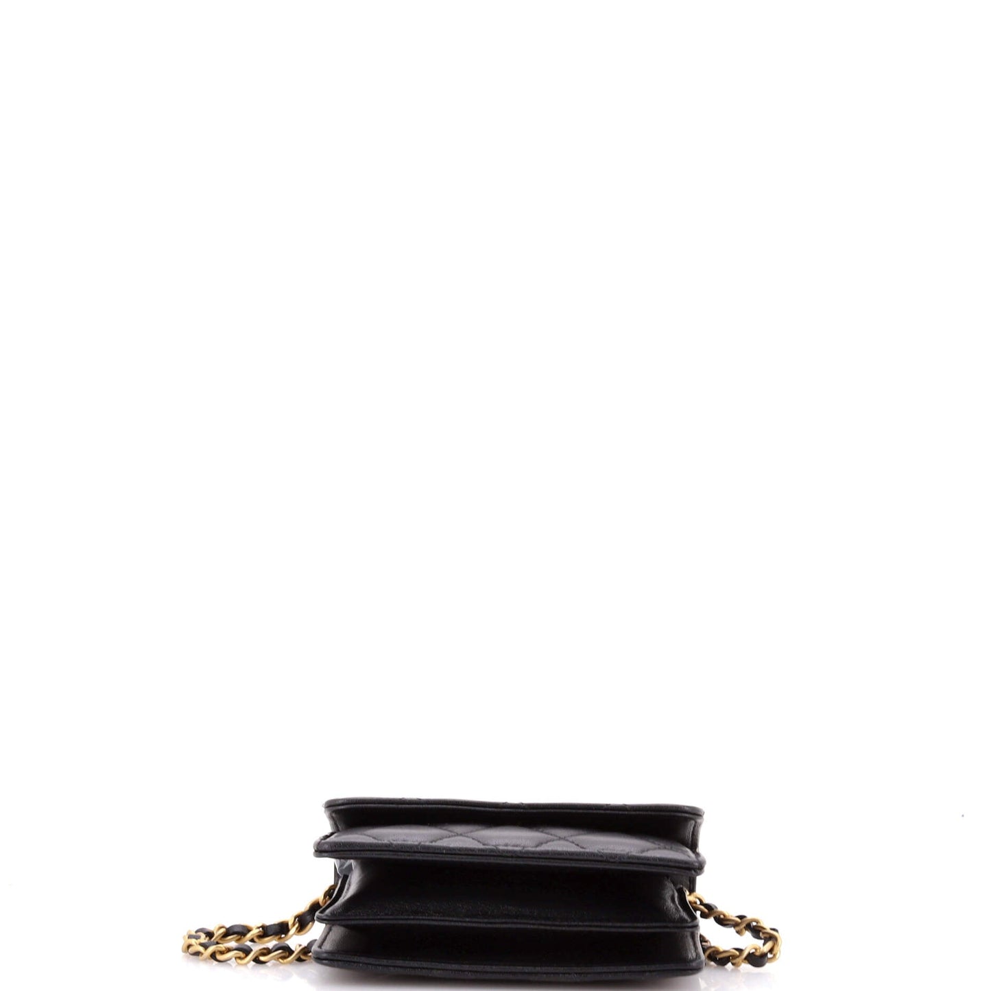 Pearl Crown Clutch with Chain Quilted Lambskin