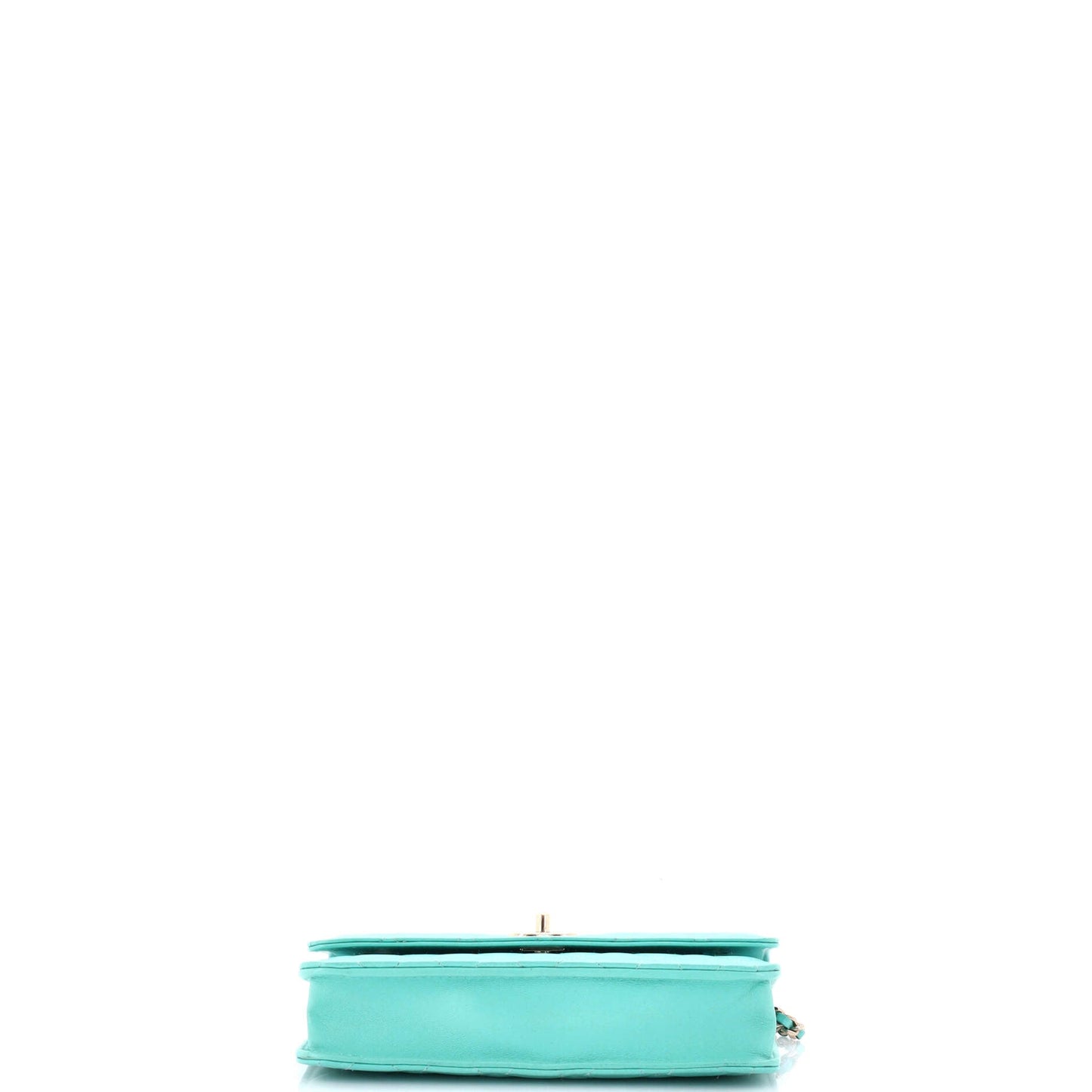 Trendy CC Wallet on Chain Quilted Lambskin and Lacquered Metal