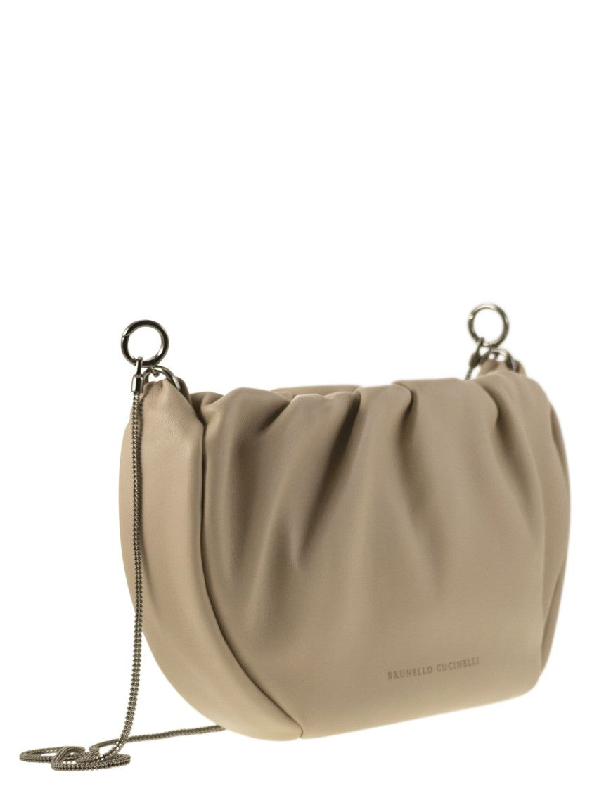 Brunello Cucinelli Soft Leather Brioche Hobo Bag