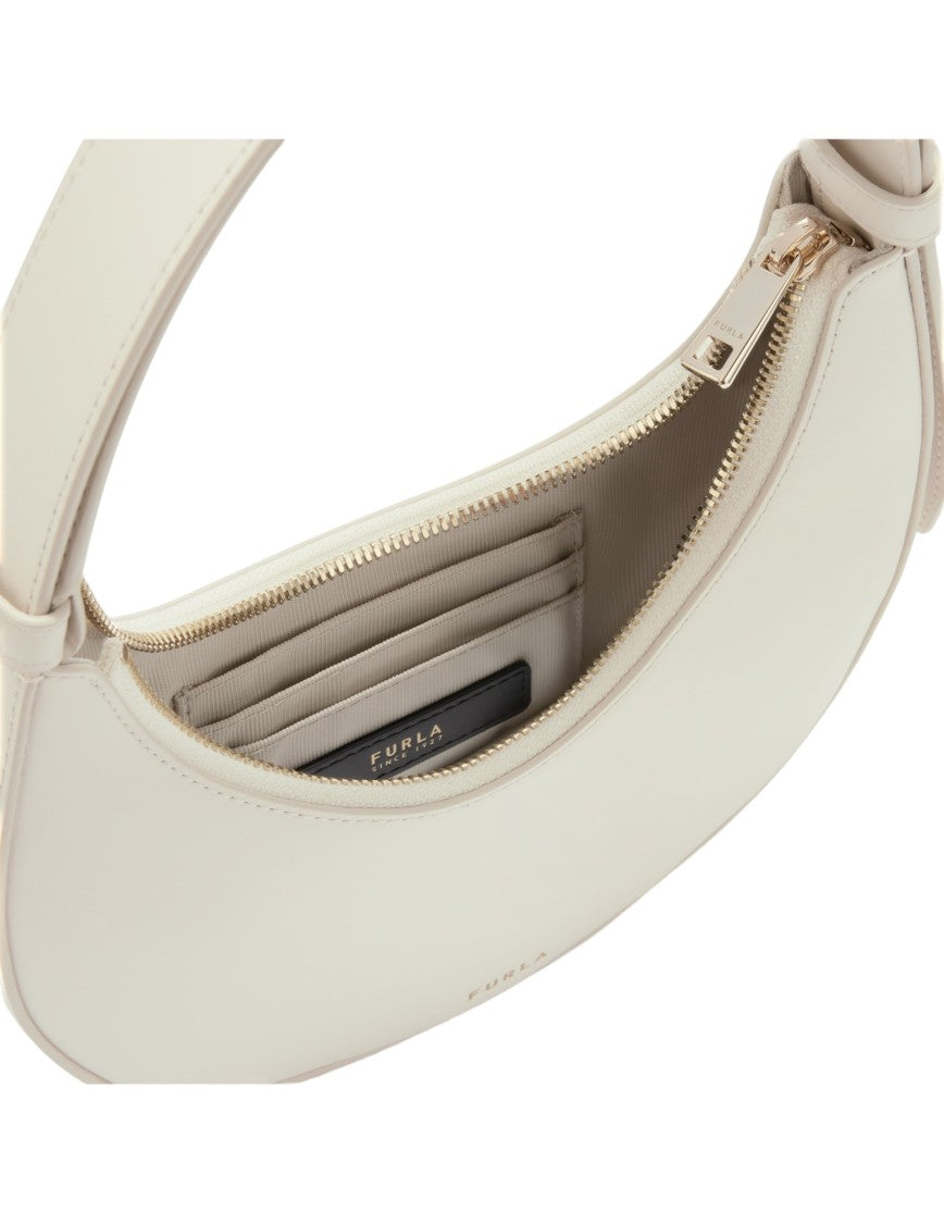 Furla Delizia Mini Hobo Bag In Cream Leather