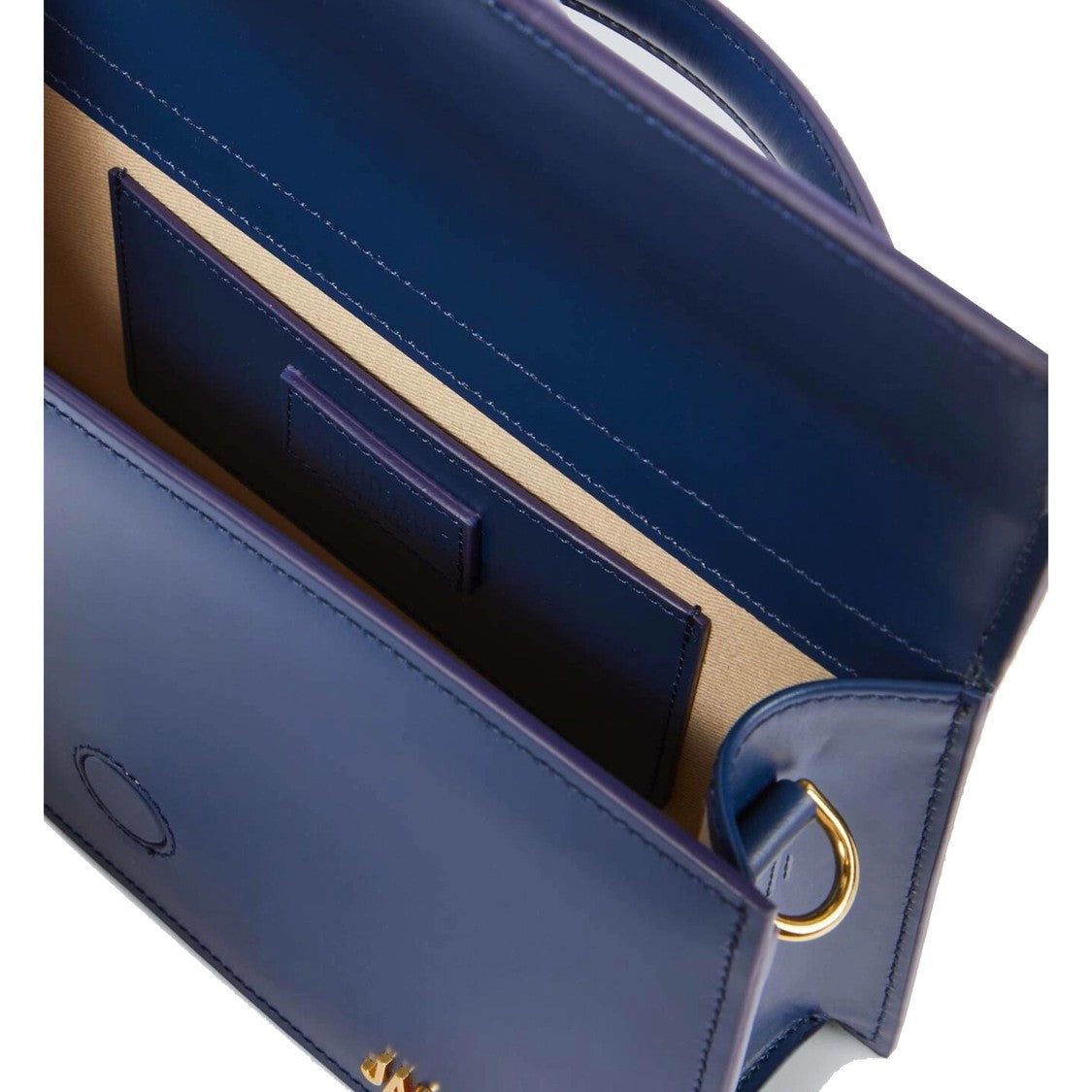 Jacquemus Structured Leather Shoulder Bag With Gold-Tone Logo