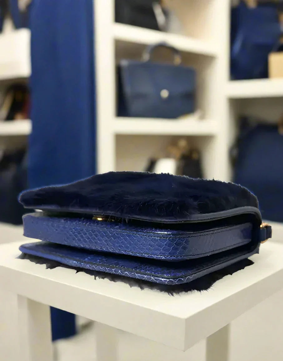 Dolce & Gabbana Blue Mink Shoulder Bag