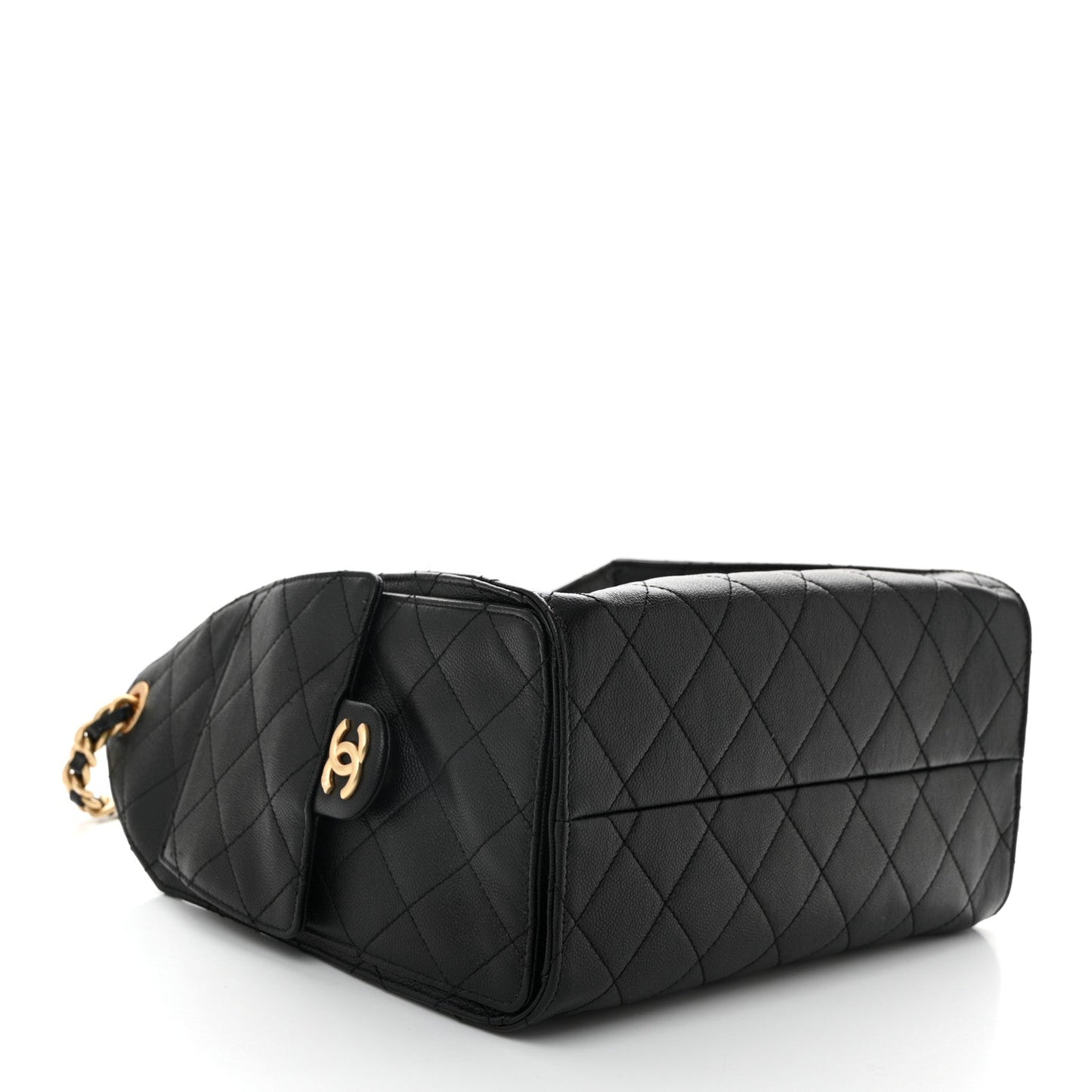 Caviar Quilted Small Chanel 25 Handbag Black