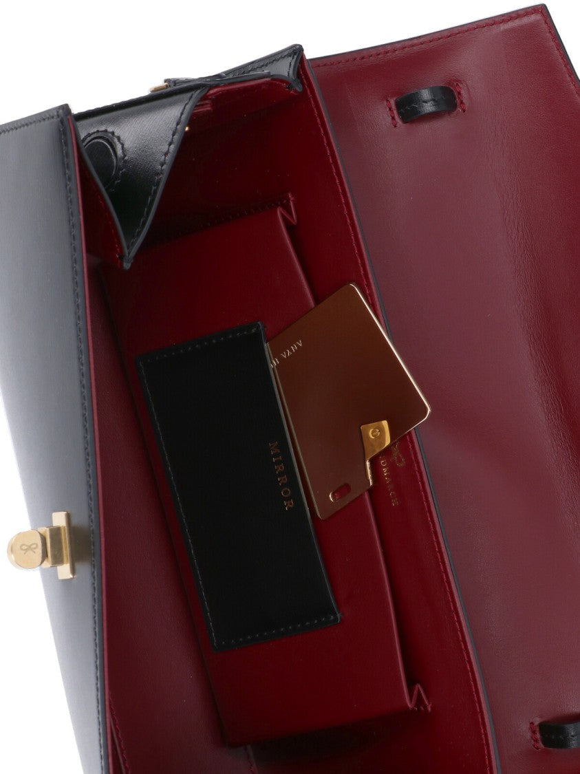 Anya Hindmarch Rectangular Black Leather Clutch
