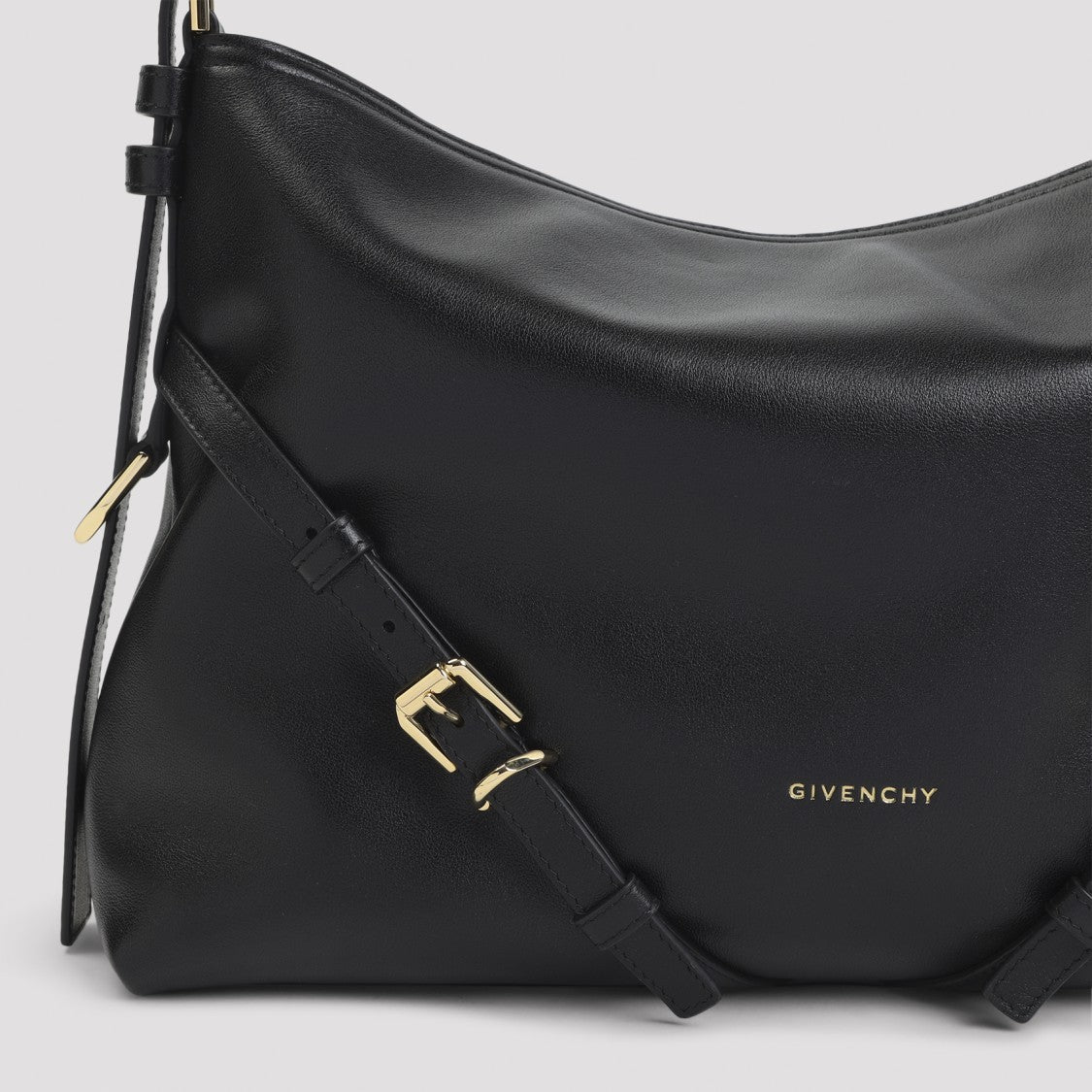 Givenchy Black Leather Handbag With Decorative Straps