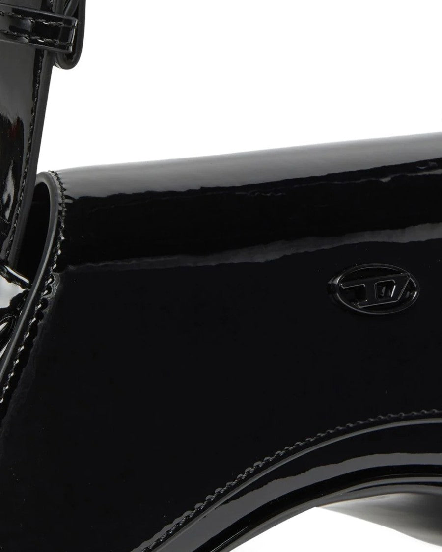 Diesel Curved Black Shoulder Bag With Finish