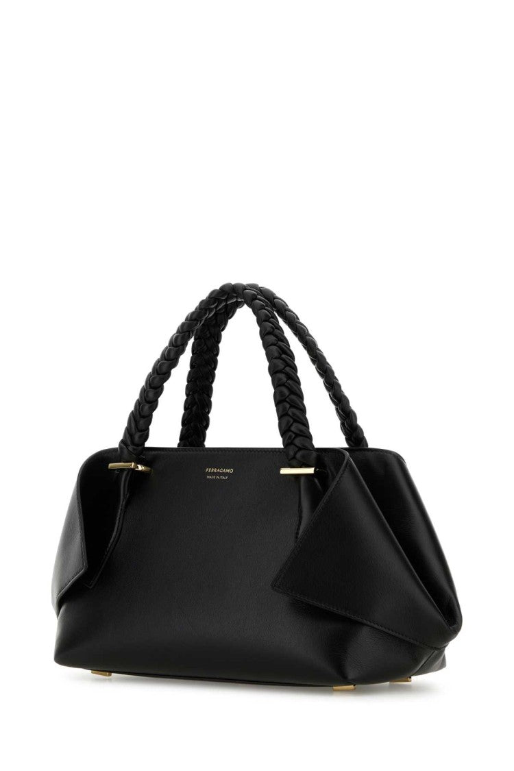 Salvatore Ferragamo Black Leather Medium Handbag
