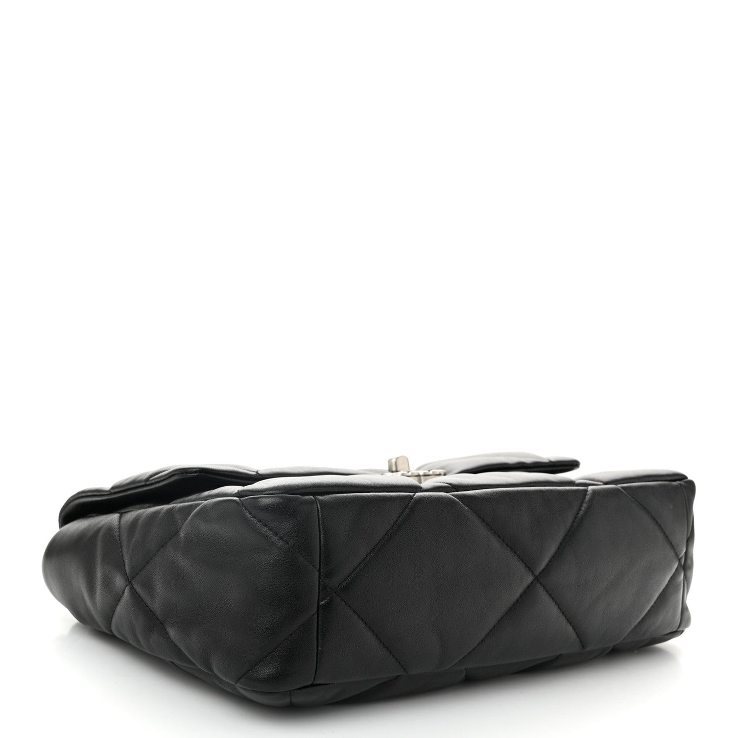 Lambskin Quilted Large Chanel 19 Flap Black