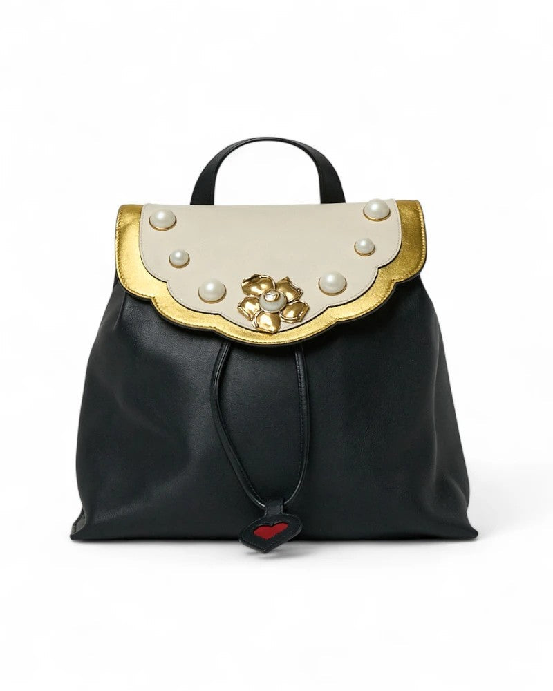 Gucci Gg Pearl Tricolor Backpack In Black