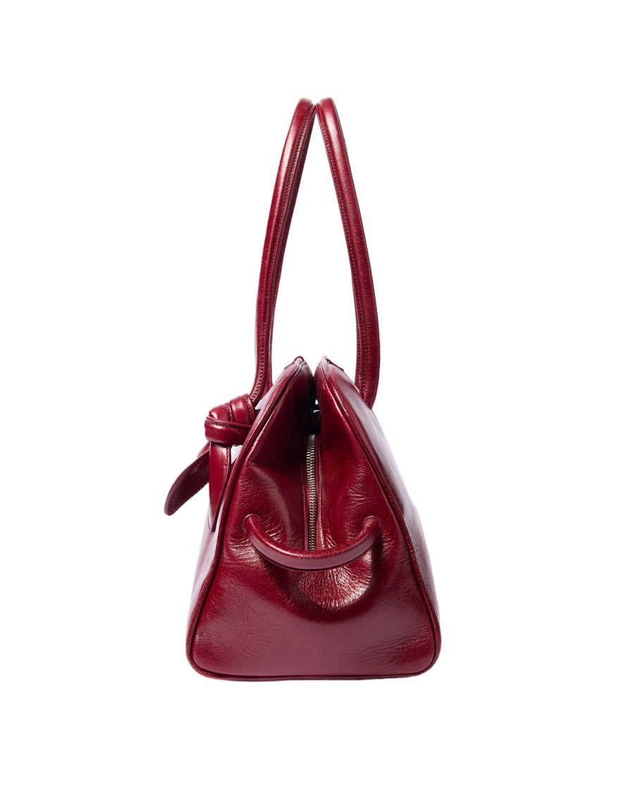 Jacquemus Bowling Bag In Lacquered Cowhide Leather