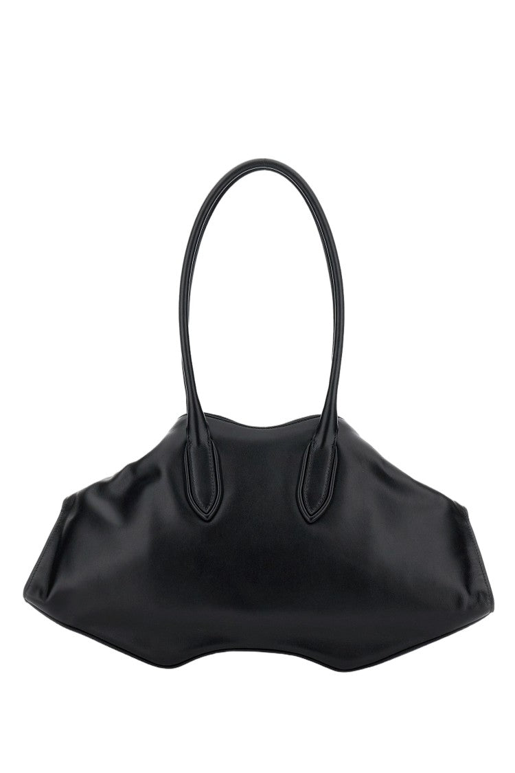 Alexander Mcqueen Elongated Leather Shoulder Bag With Double Tubular Handles