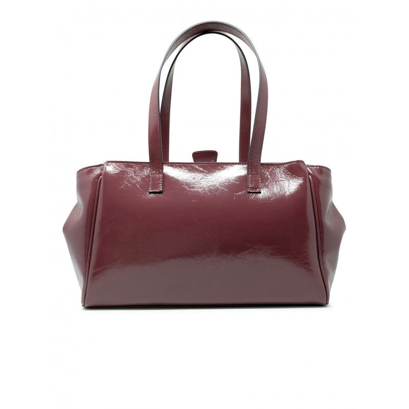 Hidesins Basset Elisir Black Cherry Leather Handbag