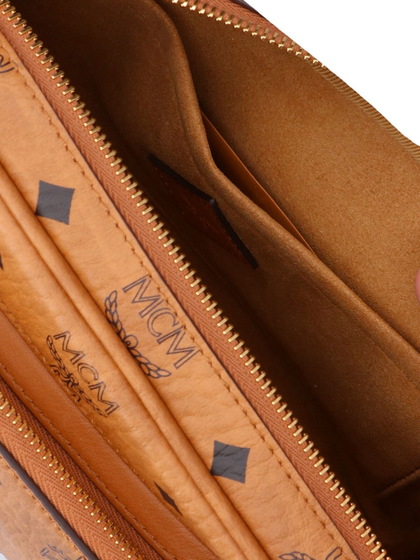 Mcm “Aren” Monogram Shoulder Bag – Brown