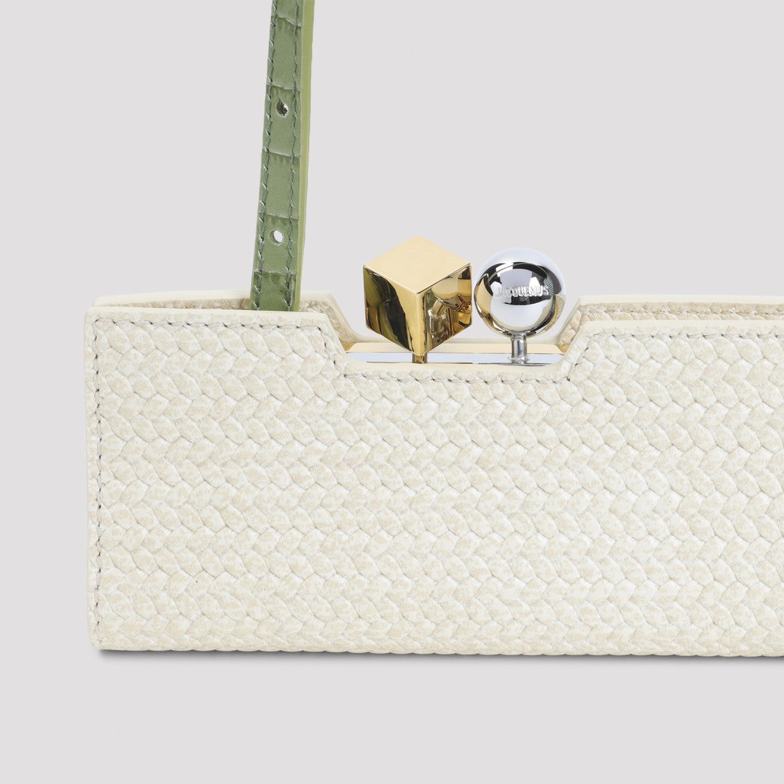 Jacquemus Two-Tone Crocodile-Embossed Leather Shoulder Bag