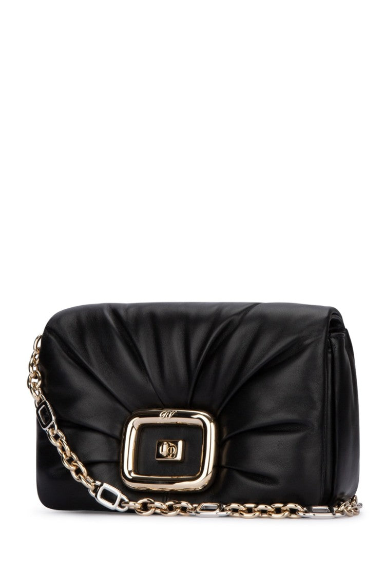 Roger Vivier Quilted Nappa Leather Handbag With Oversized Buckle Closure