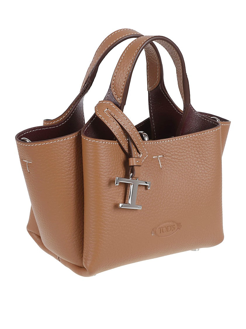 Tod's Structured Brown Calfskin Bag